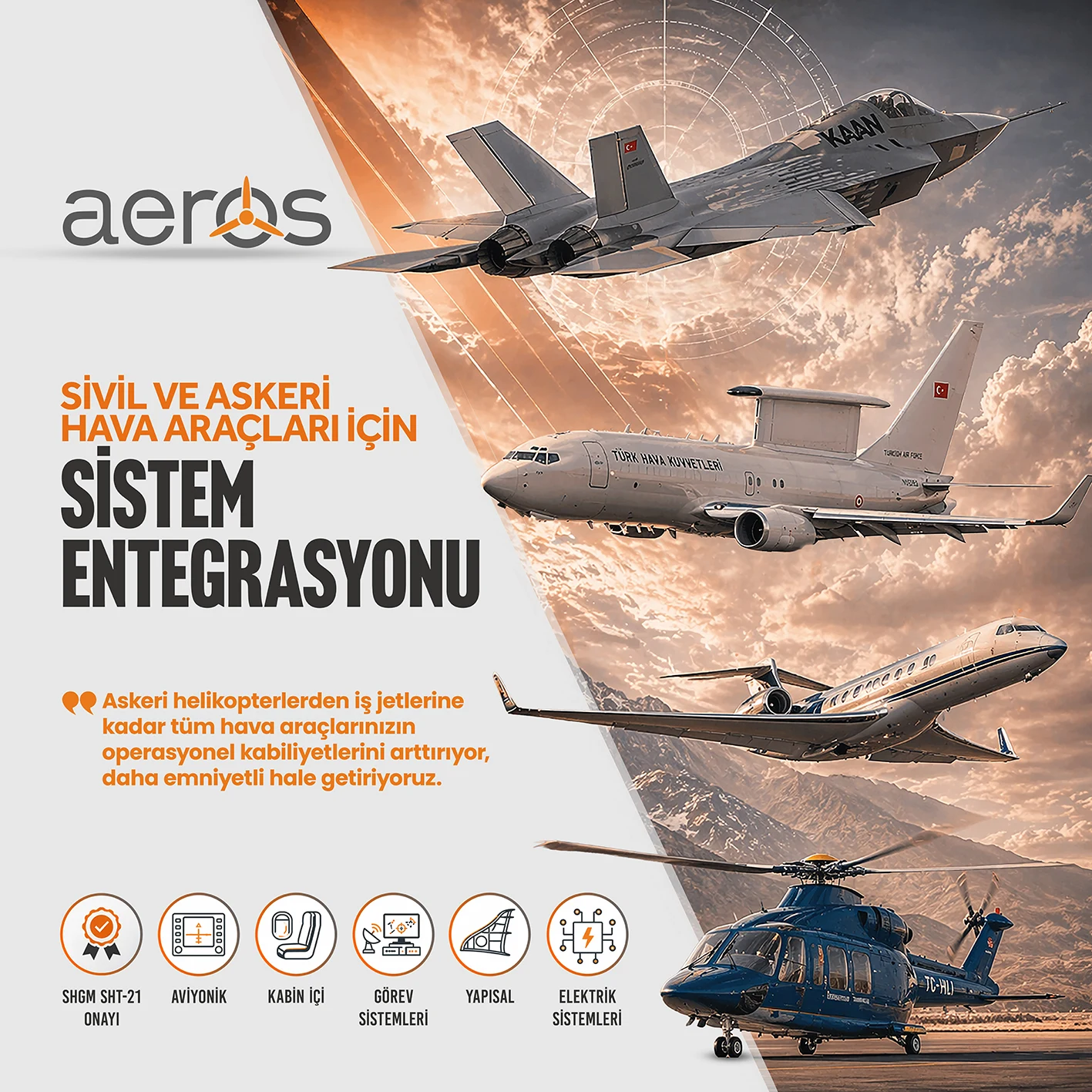 System integrator for civil and military aircraft